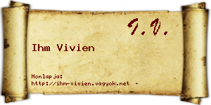 Ihm Vivien névjegykártya